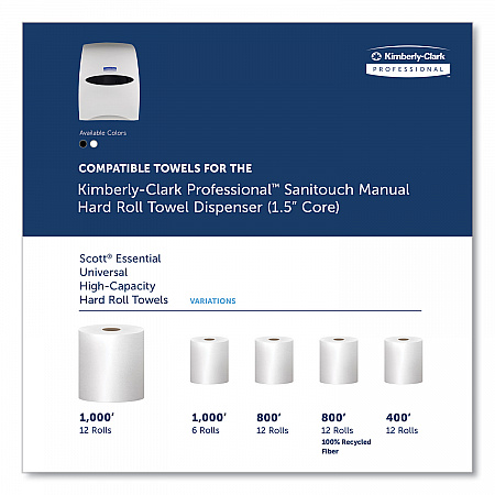 Sanitouch Hard Roll Towel Dispenser, For 1.5