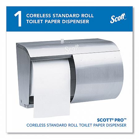 Pro Coreless SRB Tissue Dispenser, 10.13 x 6.4 x 7, Stainless Steel (09606)
