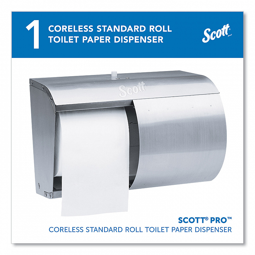 Pro Coreless SRB Tissue Dispenser, 10.13 x 6.4 x 7, Stainless Steel (09606)