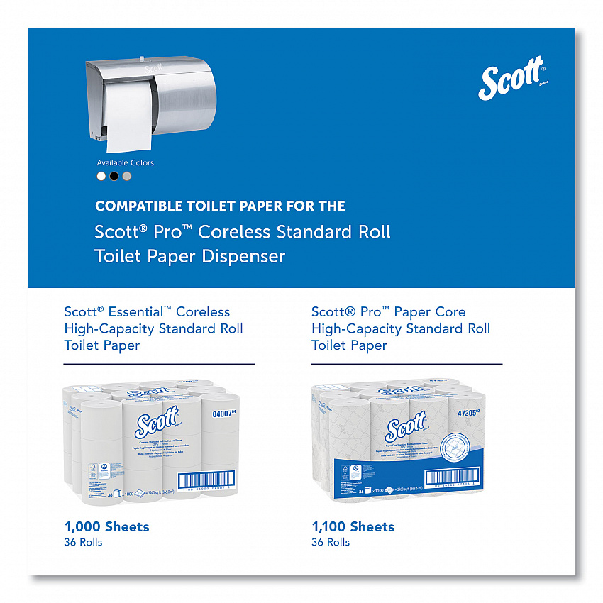 Pro Coreless SRB Tissue Dispenser, 10.13 x 6.4 x 7, Stainless Steel (09606)