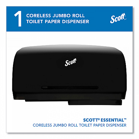 Essential Coreless Twin Jumbo Roll Tissue Dispenser, 20 x 6 x 11, Black (09608)