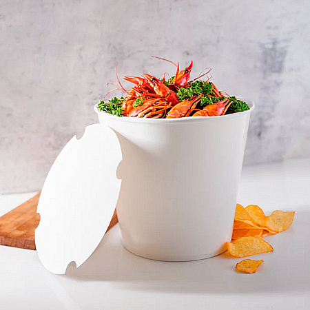 Food Bucket with Lid, 170 oz, 8.9