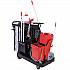 RestroomRx Janitorial Carts with 32 qt Bucket, Plastic, 24 x 21 x 25, Black (RRSPL)