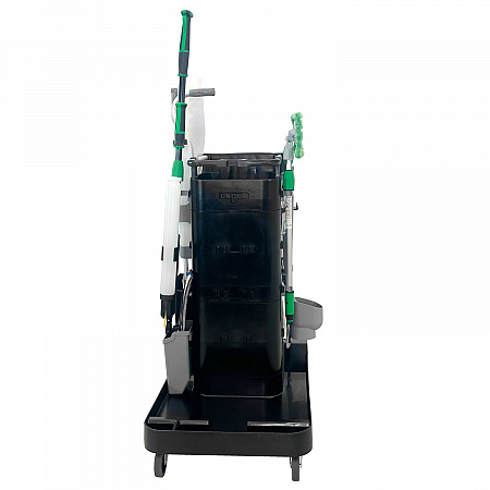 SpotCleanRx Janitorial Carts, Plastic, 3 Shelves, 23.5 x 25 x 25, Black (CRTSP)