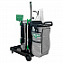 SpotCleanRx Janitorial Carts, Plastic, 3 Shelves, 23.5 x 25 x 25, Black (CRTSP)