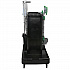 ZoneCleanRx Janitorial Carts, Plastic, 3 Shelves, 23.5 x 25 x 25, Black (CRTZN)