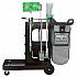 ZoneCleanRx Janitorial Carts, Plastic, 3 Shelves, 23.5 x 25 x 25, Black (CRTZN)