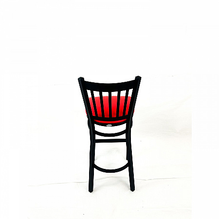 Cobra Series Barstool, Supports Up to 300 lb, 28.5" Seat Height, Red Seat, Black Back, Black Base (CBBVSRED)
