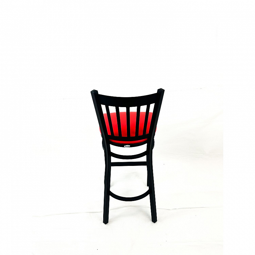 Cobra Series Barstool, Supports Up to 300 lb, 28.5" Seat Height, Red Seat, Black Back, Black Base (CBBVSRED)