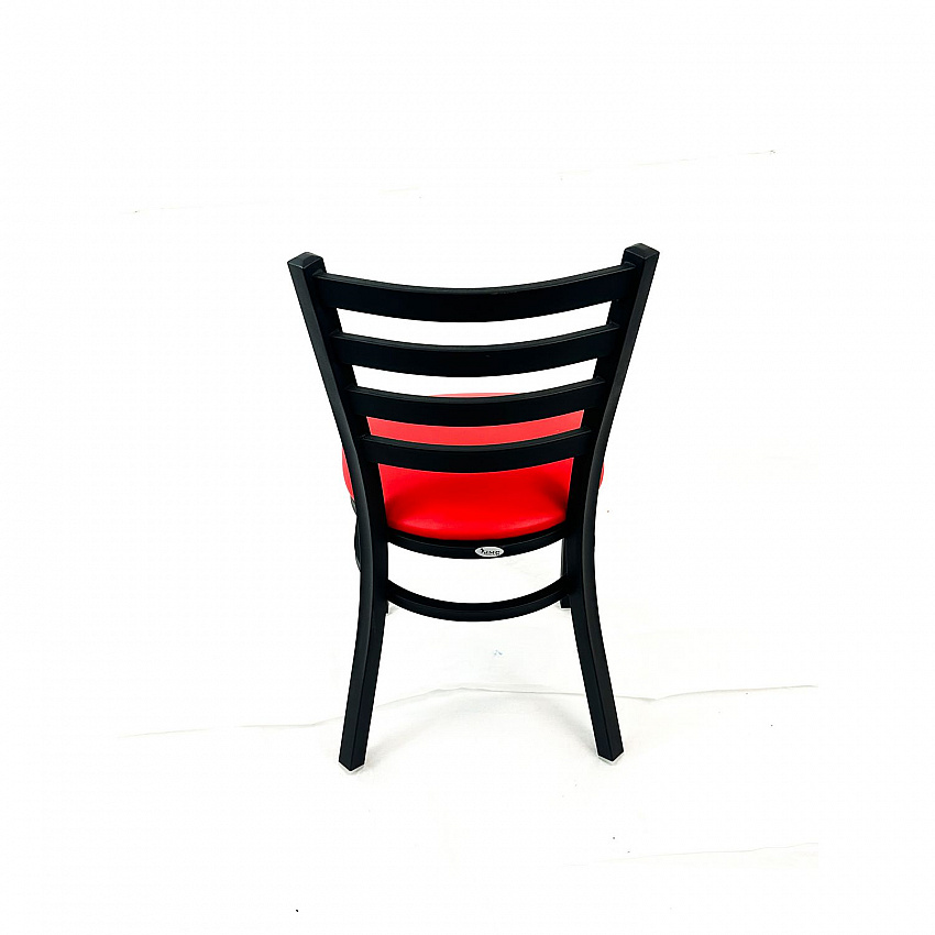 White Horse Series Side Chairs, Supports Up to 300 lb, 18" Seat Height, Red Seat, Black Back, Black Base (WHCBVSRED)