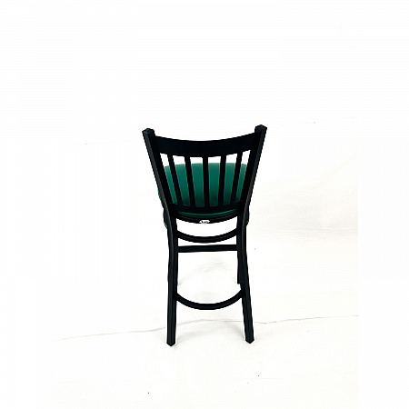 Cobra Series Barstool, Supports Up to 300 lbs, 28.5" Seat Height, Green Seat, Black Back, Black Base (CBBVSGRN)