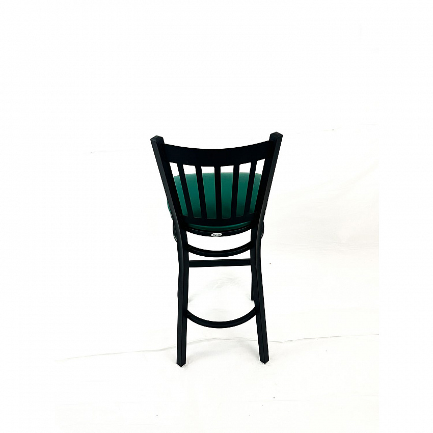 Cobra Series Barstool, Supports Up to 300 lbs, 28.5" Seat Height, Green Seat, Black Back, Black Base (CBBVSGRN)