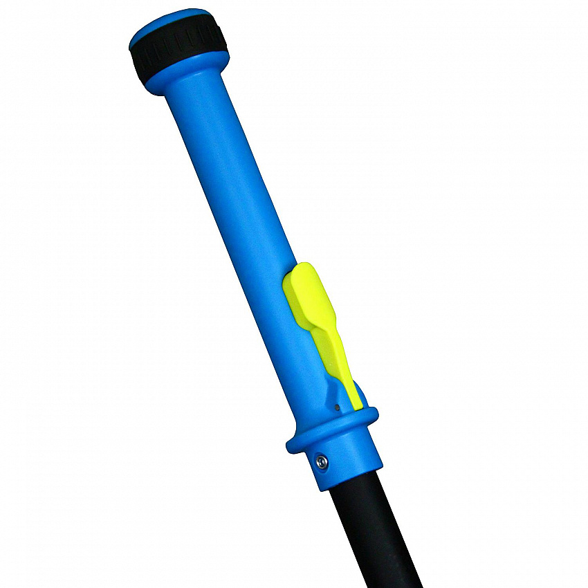 Mopster 2.0 Microfiber Bucketless Mop, 16.25 x 3.25 Blue Microfiber Head, 57" Black Aluminum Handle (T002200)