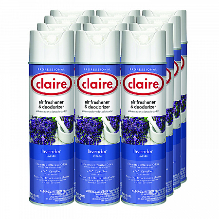 Aerosol Air Freshener and Deodorizer, Lavender, 10 oz Aerosol Spray, 12 Cans (191)