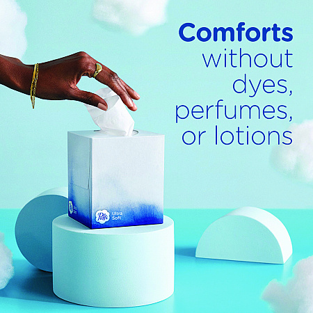 Ultra Soft Facial Tissue, 2-Ply, White, 72 Sheets/Box, 24 Boxes/Carton (97788)