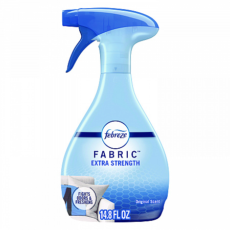 FABRIC Refresher/Odor Eliminator, Extra Strength, Original, 14.8 oz Spray Bottle, 8/Carton (08858)