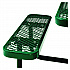 Expanded Steel Picnic Table, Square, 81 x 81 x 29.5, Green Top, Green Base/Legs (277151GN)