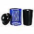 Outdoor Diamond Steel Trash Can, 36 gal, Dome Lid, Blue (261948BL)