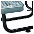 Expanded Steel Picnic Table, Square, 81 x 81 x 29.5, Gray Top, Gray Base/Legs (277151GY)