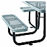 Expanded Steel Picnic Table, Square, 81 x 81 x 29.5, Gray Top, Gray Base/Legs (277151GY)