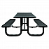 Expanded Steel Picnic Table, Rectangular, 96 x 62 x 29.5, Black Top, Black Base/Legs (277153BK)