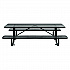 Expanded Steel Picnic Table, Rectangular, 96 x 62 x 29.5, Black Top, Black Base/Legs (277153BK)