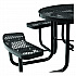 Expanded Steel Picnic Table, Round, 46