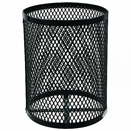 Outdoor Diamond Industrial Steel Trash Can, 36 gal, Black (261948BK)