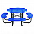 Perforated Steel Picnic Table, Round, 46