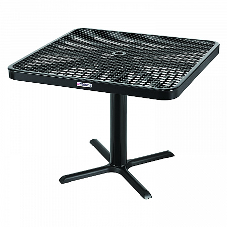 Outdoor Dining Set, Square, 36 x 36 x 36, Black Top, Black Base/Legs (348120BK)