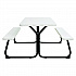 Blow-Molded Plastic Picnic Table, Rectangular, 72 x 60 x 30, White Top, White Base/Legs (695484)
