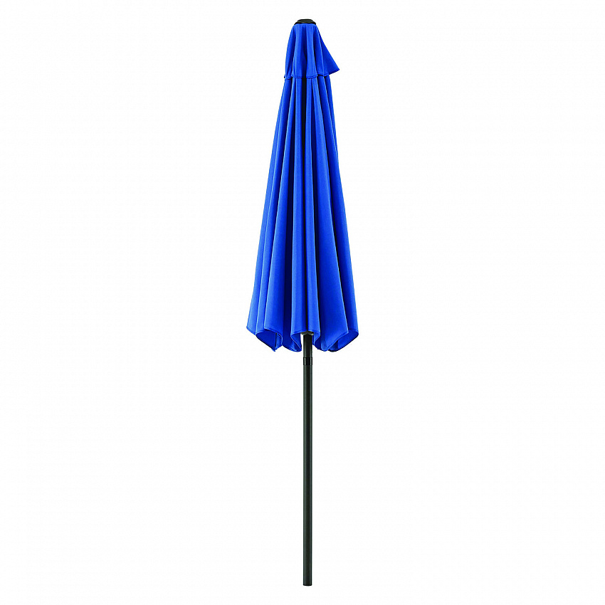 Outdoor Umbrella with Tilt Mechanism, 102" Span, 94" Long, Blue Canopy, Black Handle (436970)