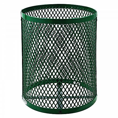 Outdoor Diamond Steel Trash Can, 36 gal, Dome Lid, Green (261948GN)