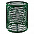 Outdoor Diamond Steel Trash Can, 36 gal, Dome Lid, Green (261948GN)