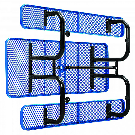 Expanded Steel Picnic Table, Rectangular, 72 x 62 x 29.5, Blue Top, Blue Base/Legs (277152BL)