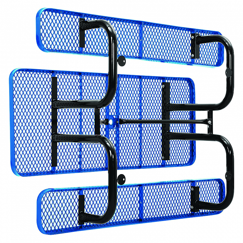 Expanded Steel Picnic Table, Rectangular, 72 x 62 x 29.5, Blue Top, Blue Base/Legs (277152BL)