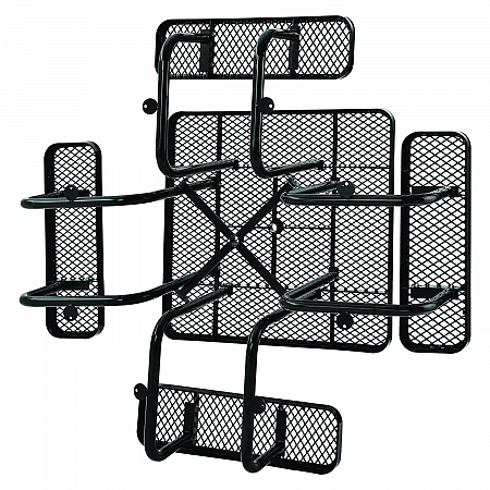 Expanded Steel Picnic Table, Square, 81 x 81 x 29.5, Black Top, Black Base/Legs (277151BK)