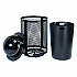 Outdoor Diamond Steel Trash Can with Base, 36 gal, Black (261948BKD)