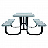 Expanded Steel Picnic Table, Rectangular, 96 x 62 x 29.5, Gray Top, Gray Base/Legs (277153GY)
