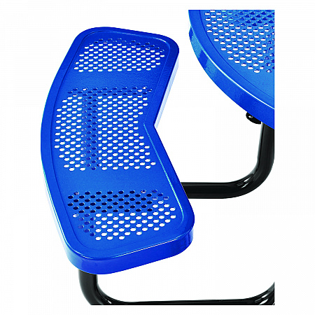 Perforated Steel Picnic Table, Round, 46