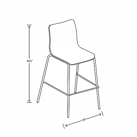 Ruck Laminate Stool, Supports Up to 300 lb, 30
