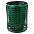 Outdoor Diamond Steel Trash Can, 36 gal, Green (261924GN)