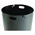 Outdoor Slatted Steel Trash Can, Dome Lid, 36 gal, Black (261944BK)