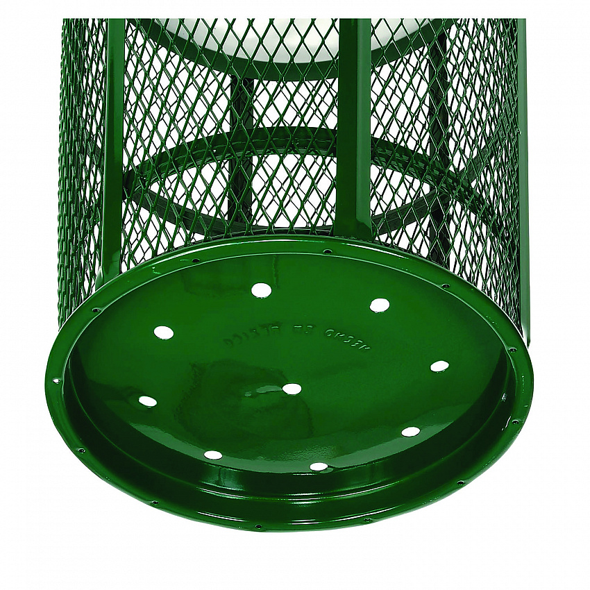 Steel Mesh Corrosion Resistant Trash Can, 48 gal, Green (237634GN)