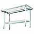 Work Table with Undershelf, Rectangular, 72 x 30 x 35, Silver Top, Silver Base/Legs (319057)