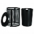 Outdoor Diamond Steel Trash Can, 36 gal, Black (261924BK)