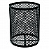 Outdoor Diamond Steel Trash Can, 36 gal, Black (261924BK)