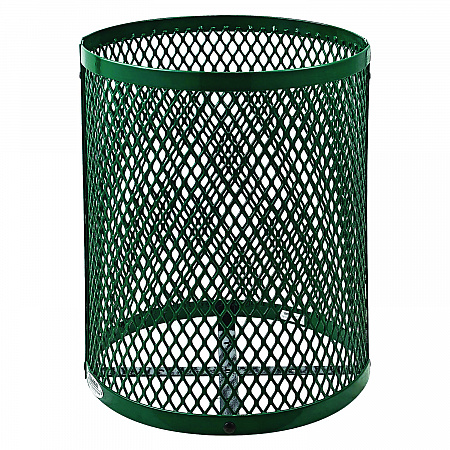 Outdoor Diamond Steel Trash Can, 36 gal, Green (261924GN)