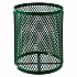 Outdoor Diamond Steel Trash Can, 36 gal, Green (261924GN)
