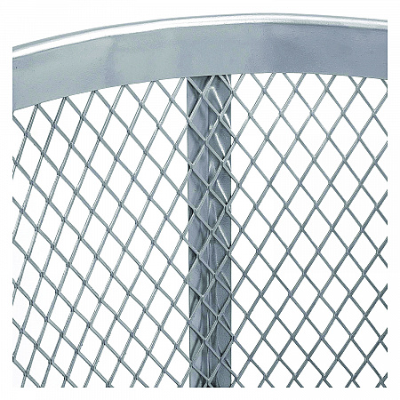 Steel Mesh Corrosion Resistant Trash Can, 48 gal, Silver (237633)